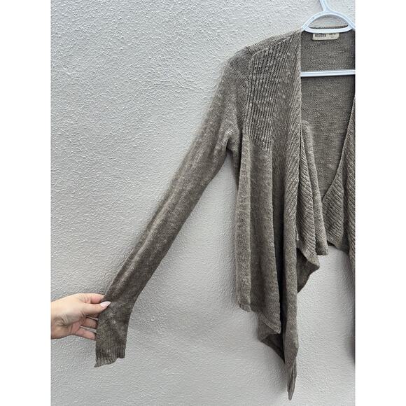 Hollister Womens Cardigan Size XS/S Brown Open Knit Open Front Long Sleeve - Picture 2 of 9